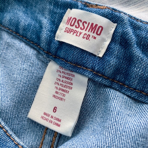 Mossimo button up light wash skater jean skirt 6 - Picture 3 of 4